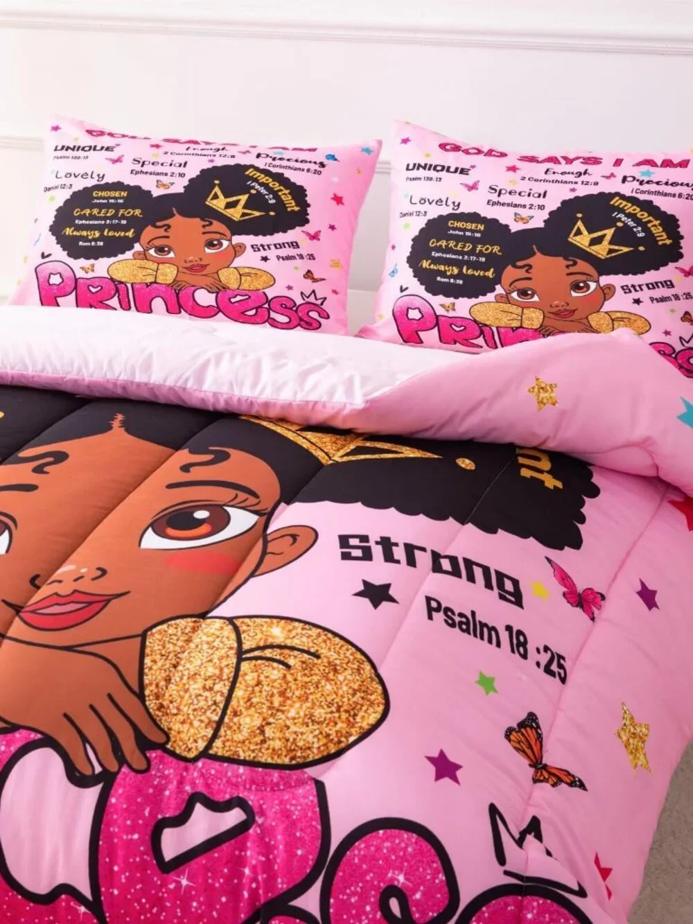 GRAT TIOC Black Girl Magic Comforter Set Queen - Black Girl Bedding
